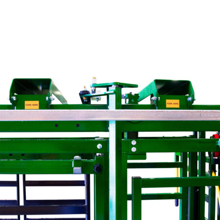 Arrowlock 88 portable chute and alley forklift placement