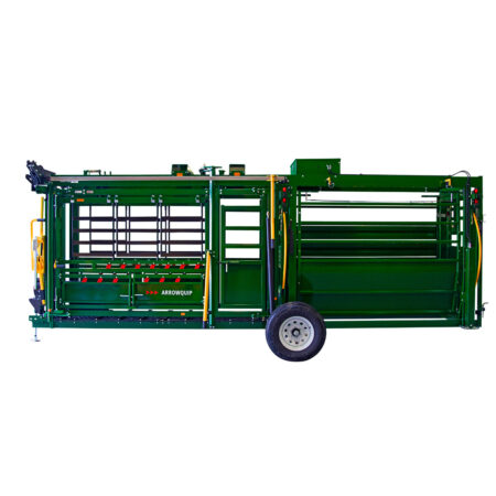 Arrowlock 88 portable chute and alley side view ready to be tranported