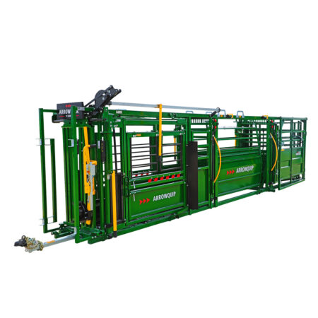 Close up of the collapsible tub on the Arrowlock 75 portable chute alley and tub with lug posts